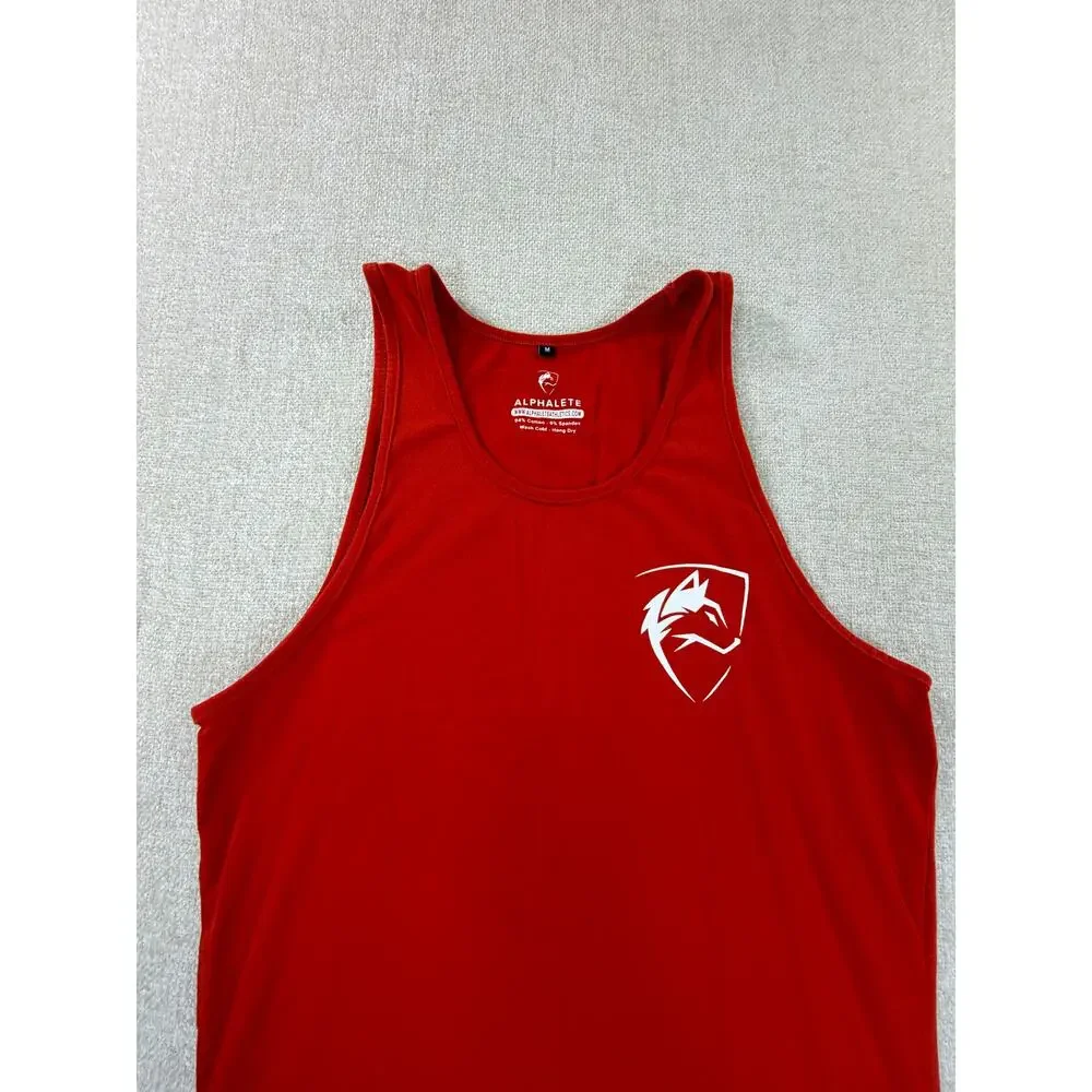 Alphalete Women's Medium Red Graphic Logo Sleeveless Athletic Tank Top Workout